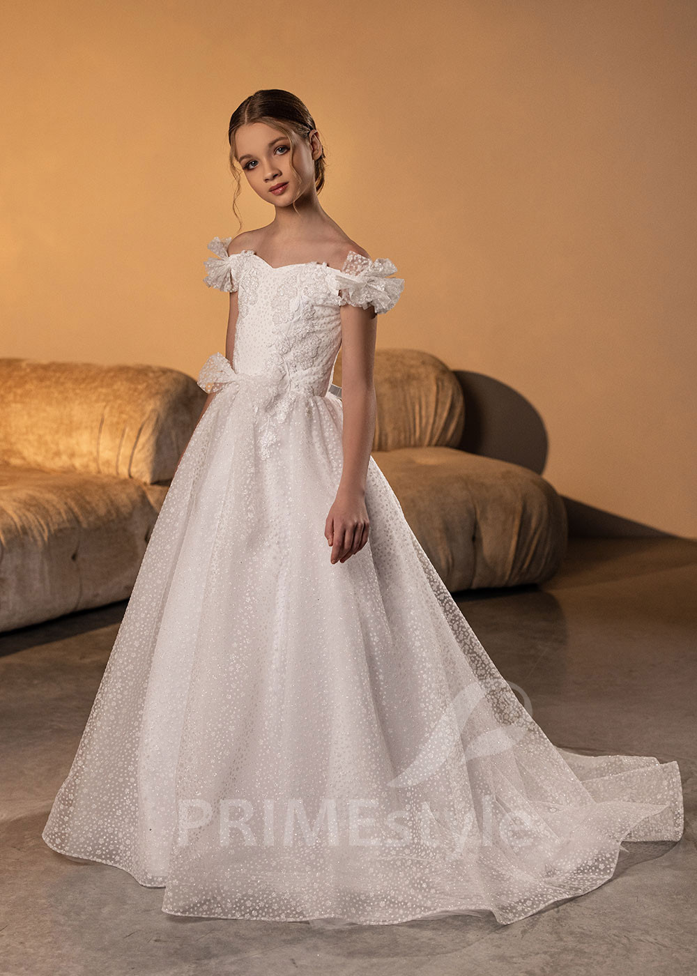 Luxusné šaty na prvé sväté prijímanie LVK014