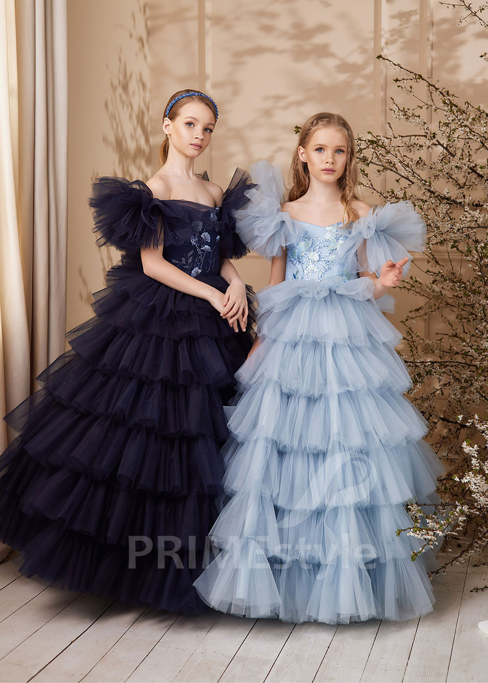 Tylové detské šaty LS157