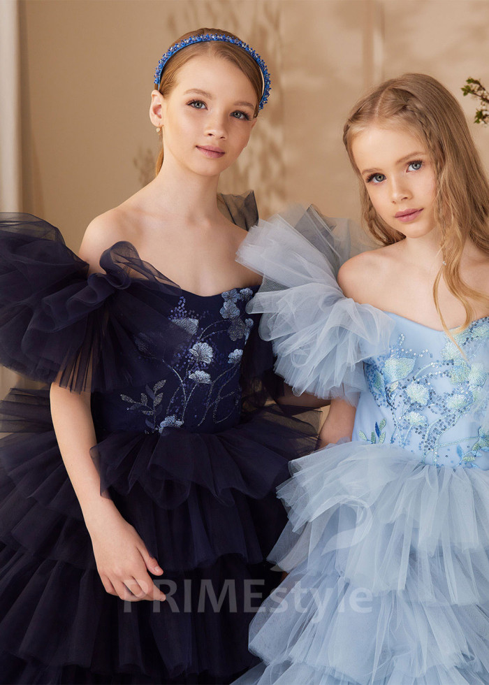 Tylové detské šaty LS157