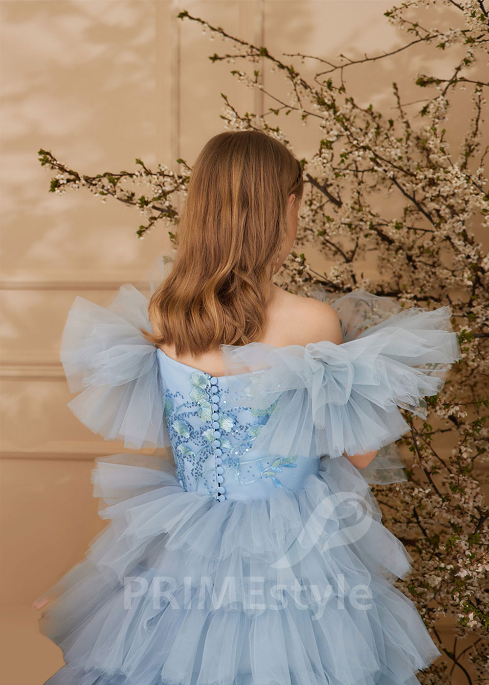 Tylové detské šaty LS157
