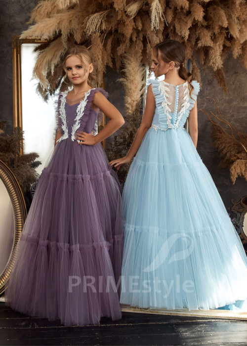 Tylové detské šaty LC2324 2