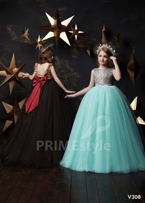 Detské spoločenské šaty na svadbu LV308