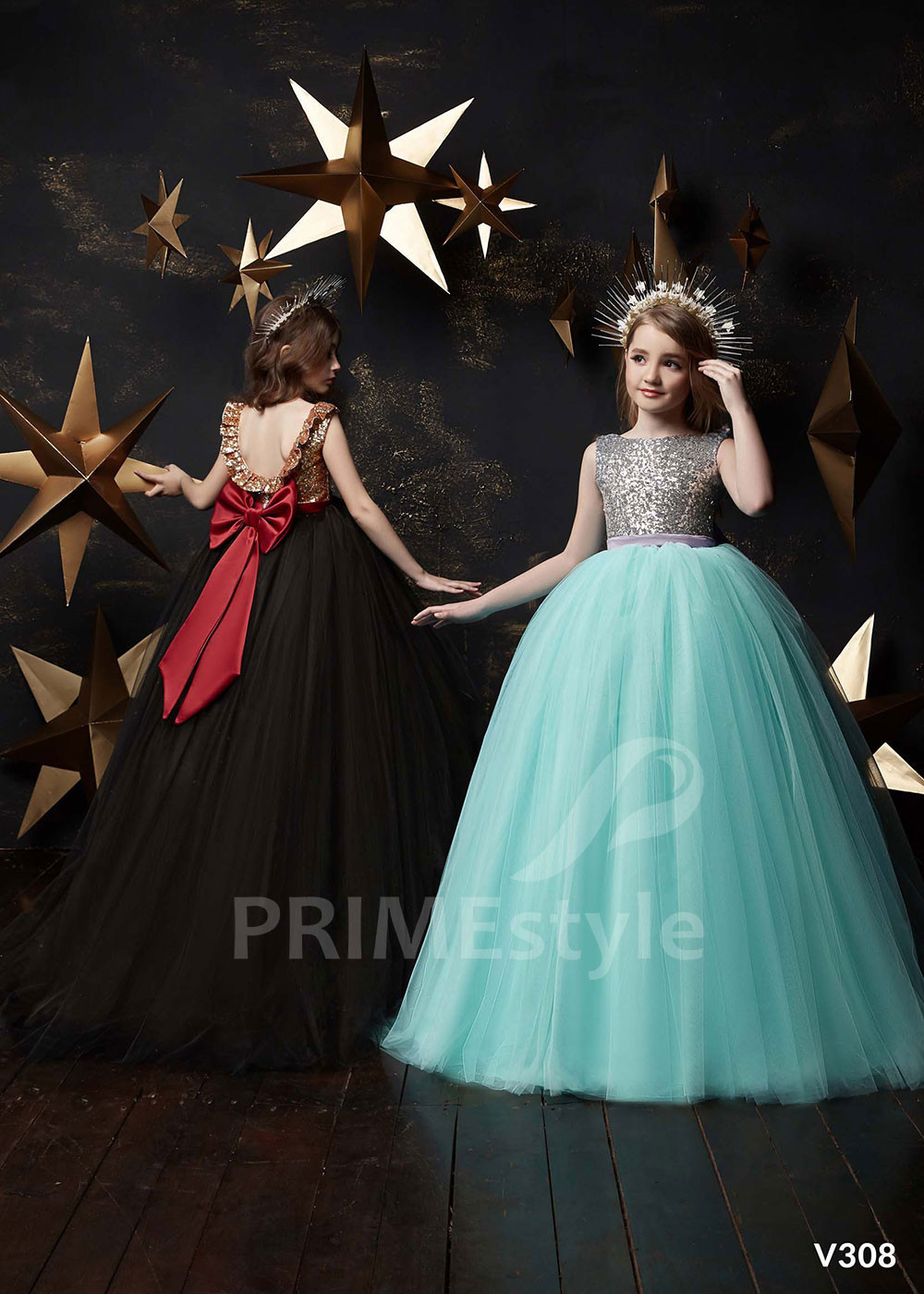 Detské spoločenské šaty na svadbu LV308