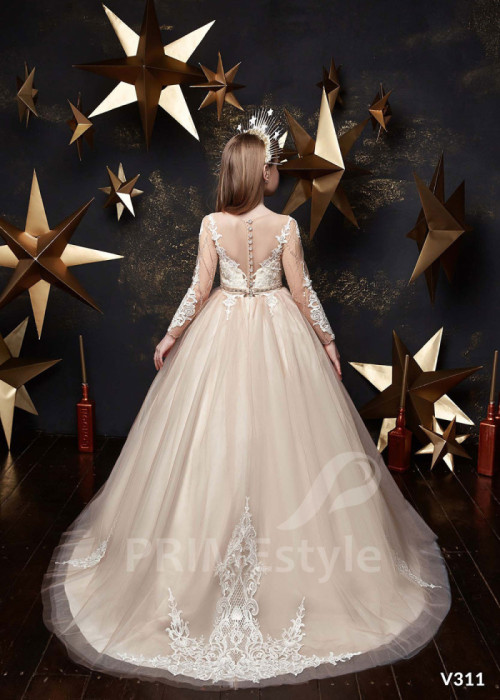 Detské spoločenské šaty na svadbu LV311 2