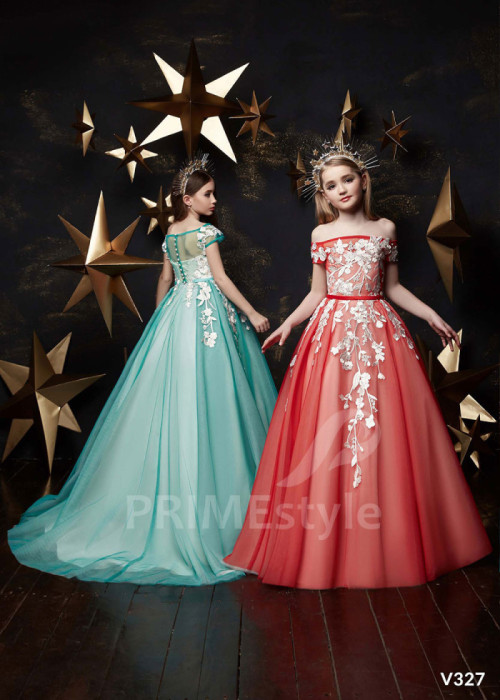 Detské spoločenské šaty na svadbu LV327