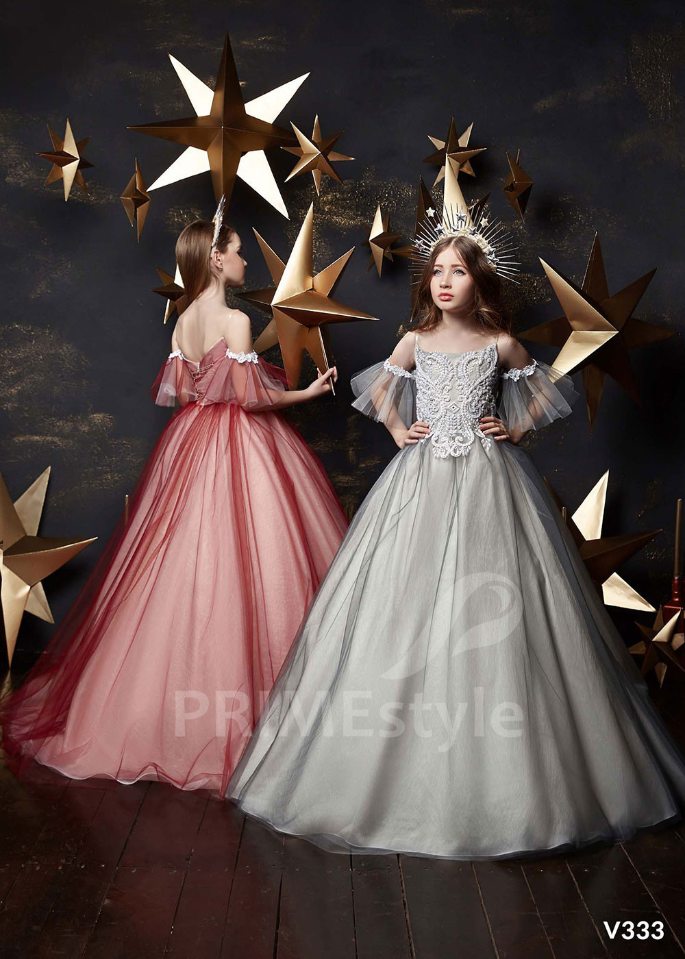 Detské spoločenské šaty na svadbu LV333