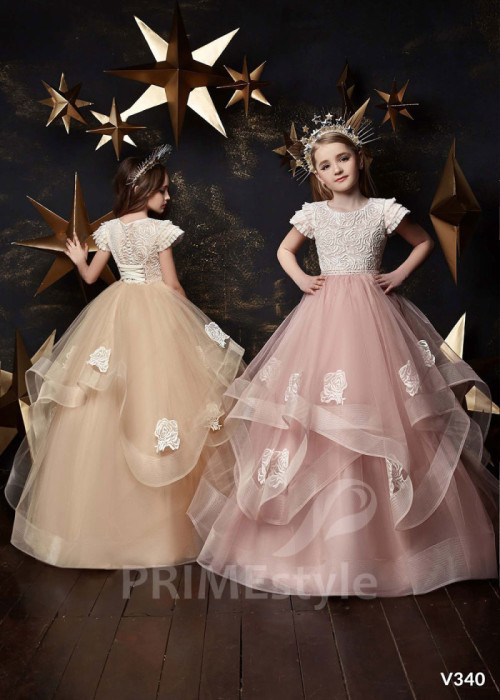 Detské spoločenské šaty na svadbu LV340