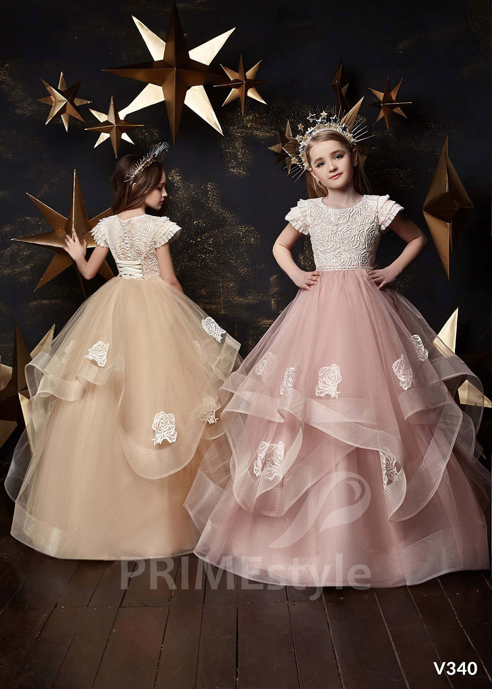 Detské spoločenské šaty na svadbu LV340