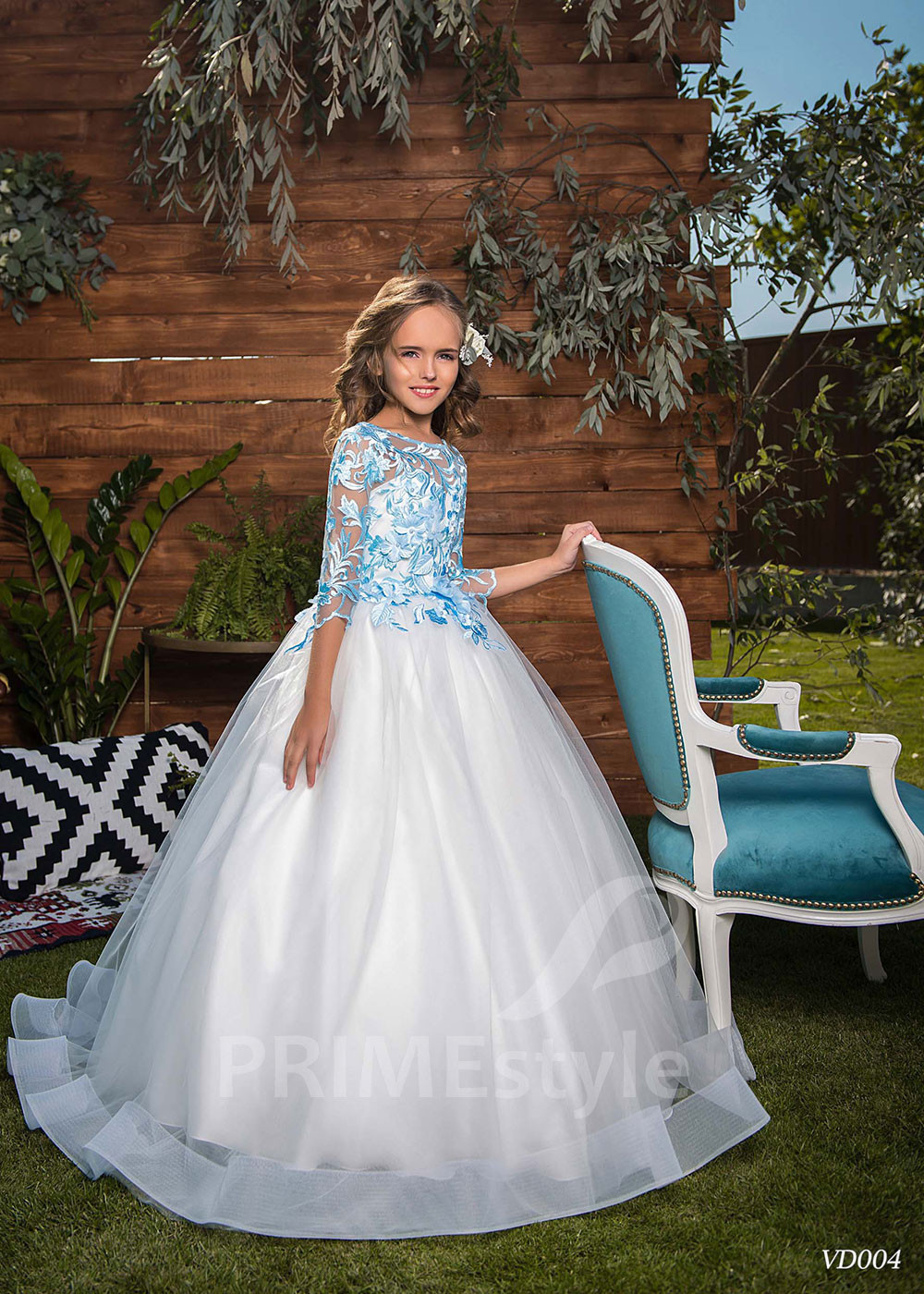 Detské spoločenské šaty na svadbu LV004