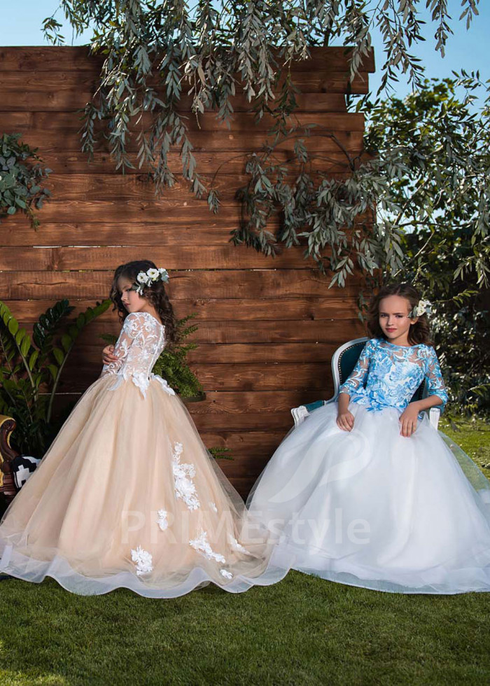 Detské spoločenské šaty na svadbu LV004