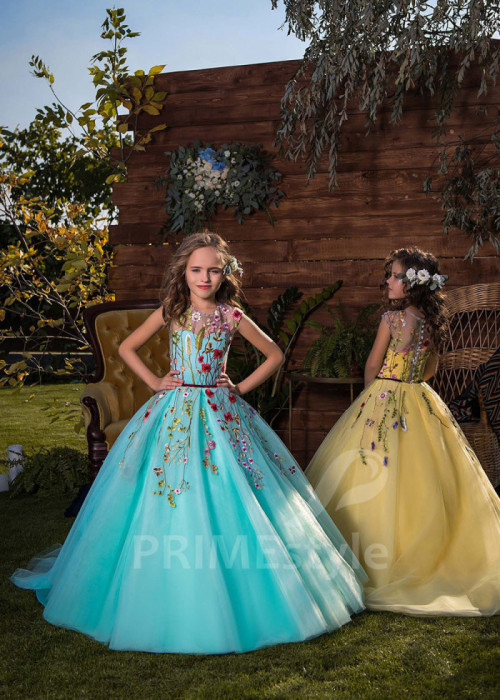 Detské spoločenské šaty na svadbu LV018 2