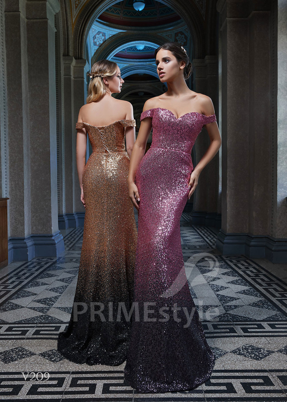 Trblietavé spoločenské šaty LS209