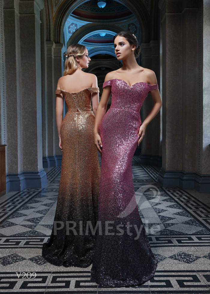 Trblietavé spoločenské šaty LS209