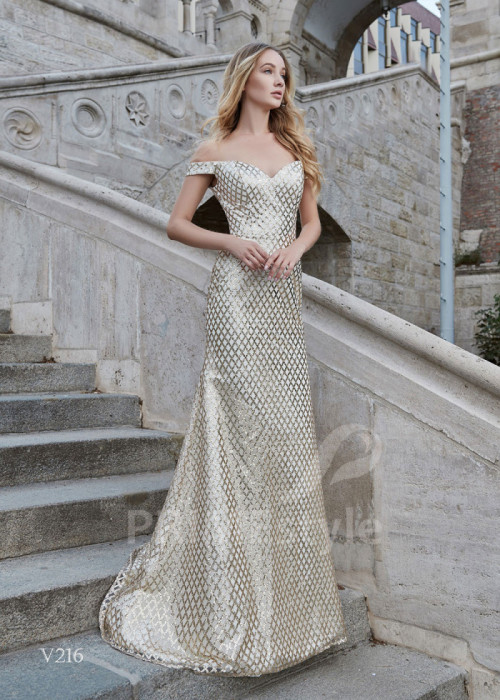 Trblietavé spoločenské šaty LS216