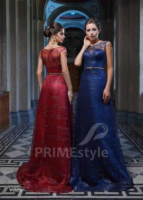 Trblietavé spoločenské šaty LS225 2