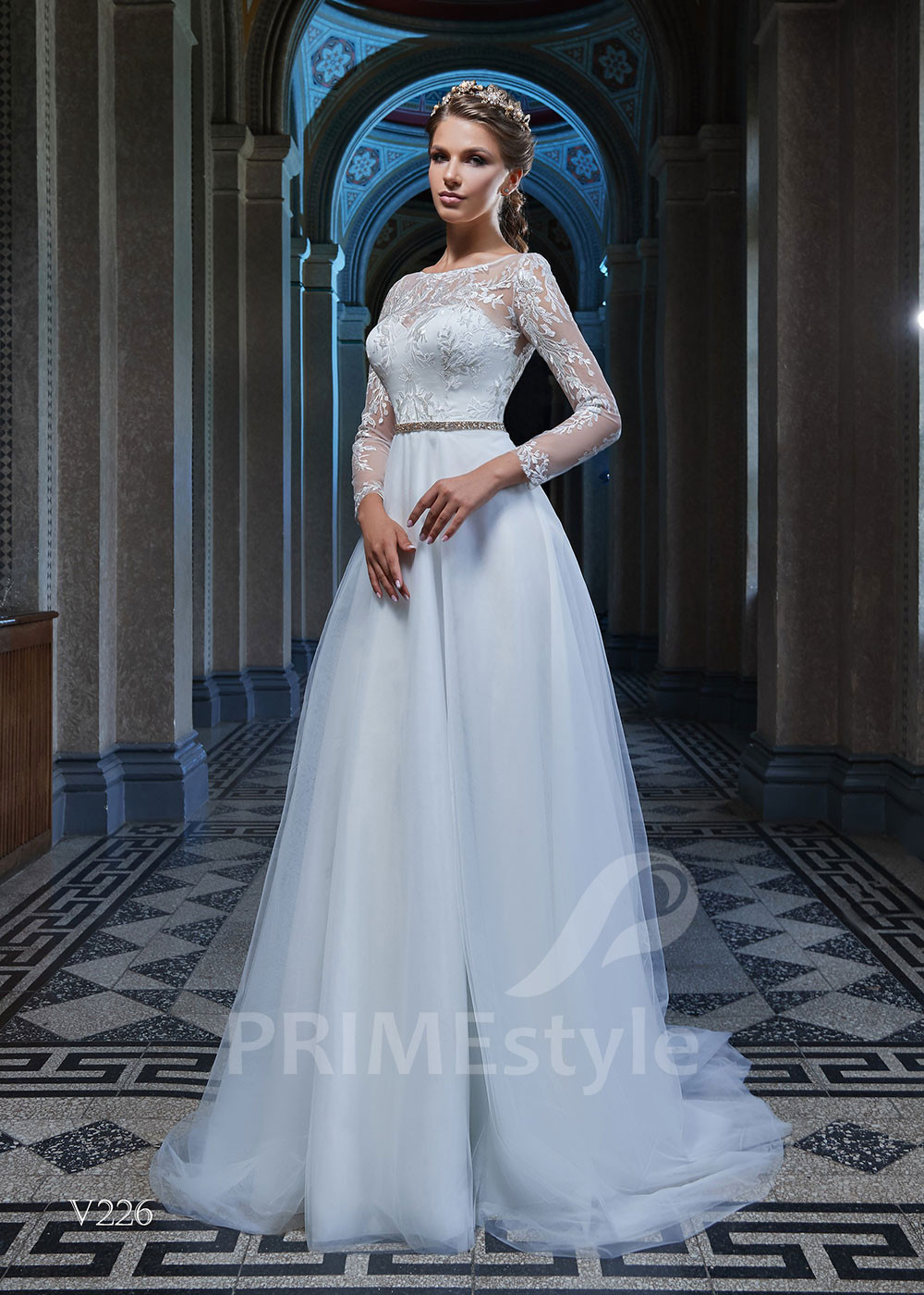 Tylové šaty na svadbu LS226