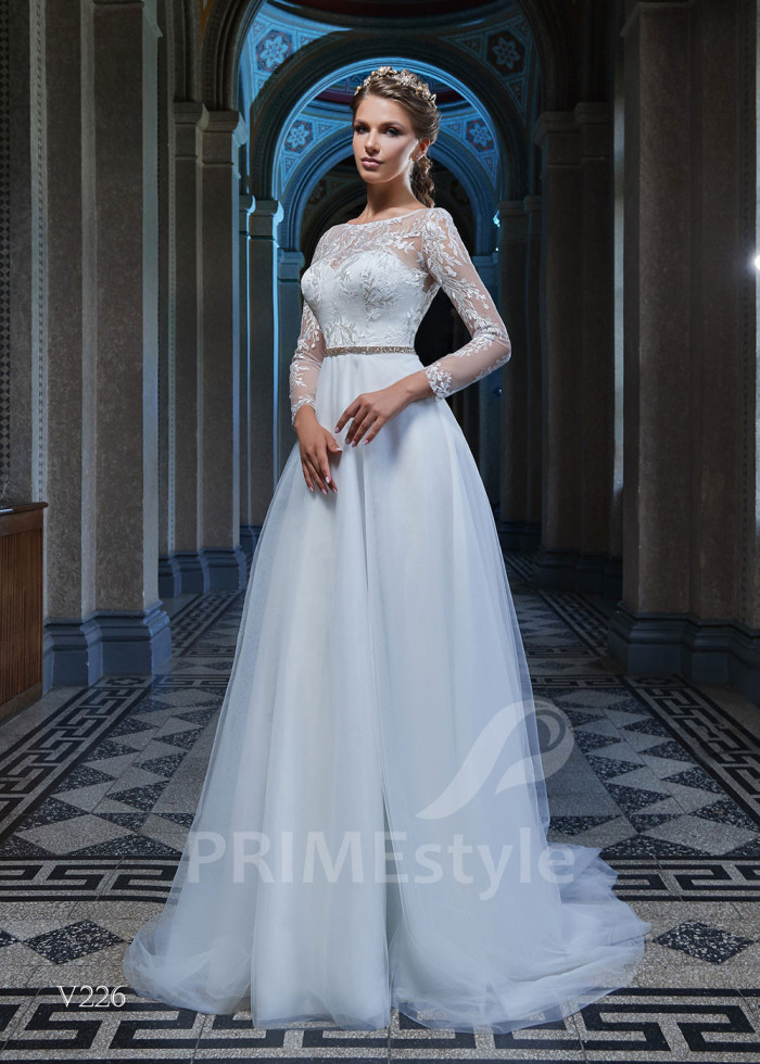 Tylové šaty na svadbu LS226