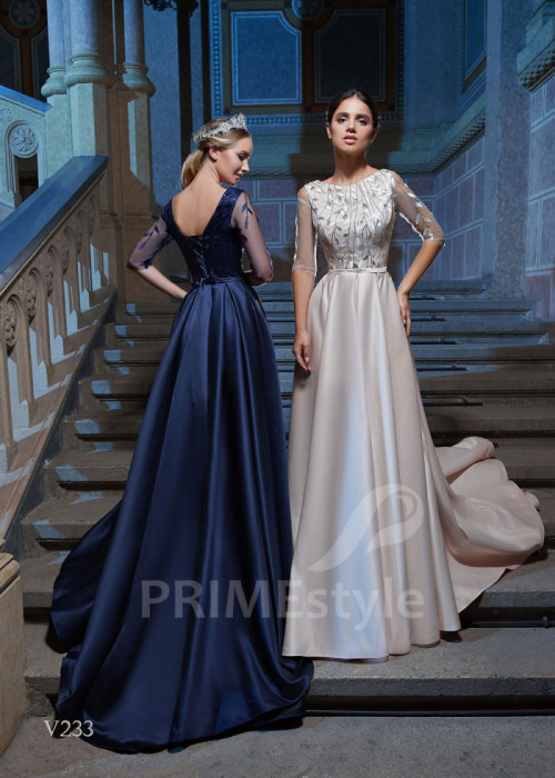 Elegantné šaty na stužkovú LS233 2