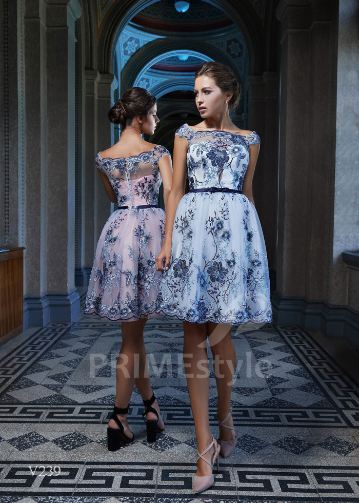 Kvetované šaty na svadbu LS239