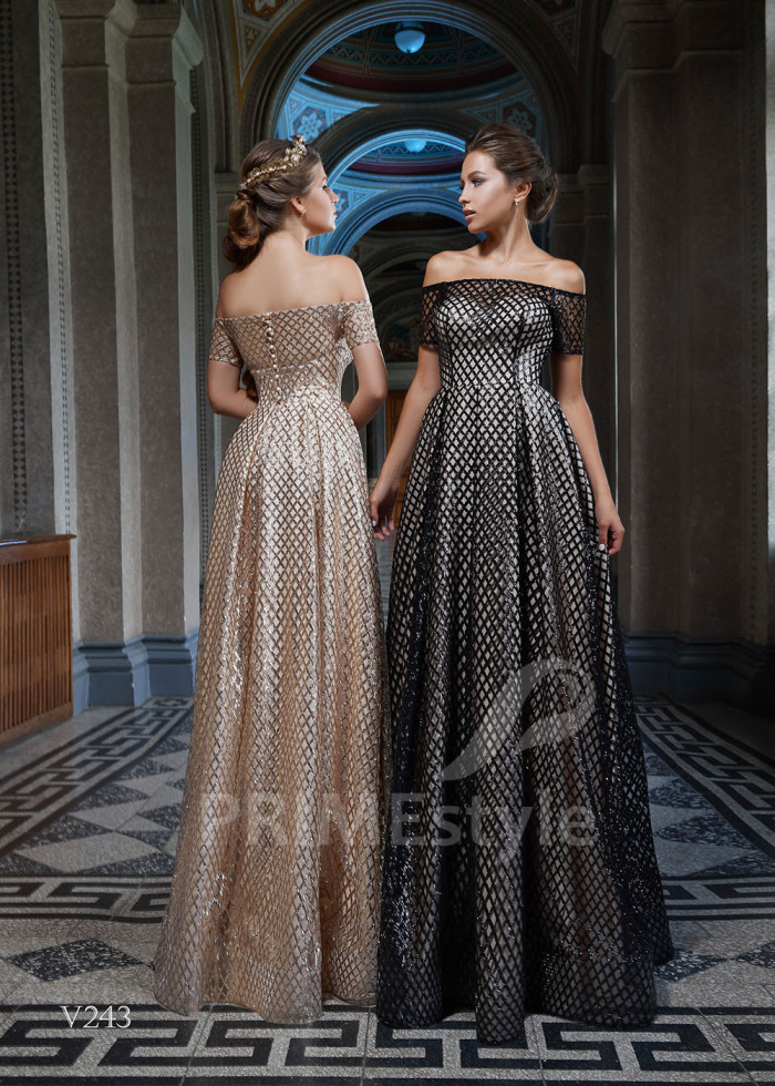 Trblietavé spoločenské šaty LS243