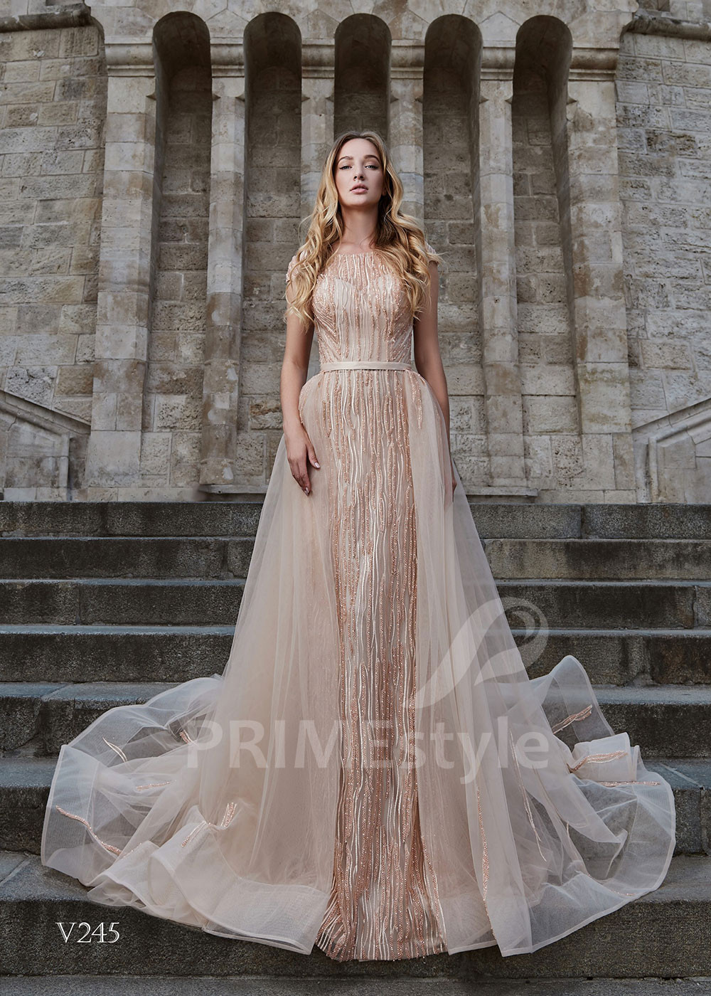 Tylové šaty na svadbu LS245