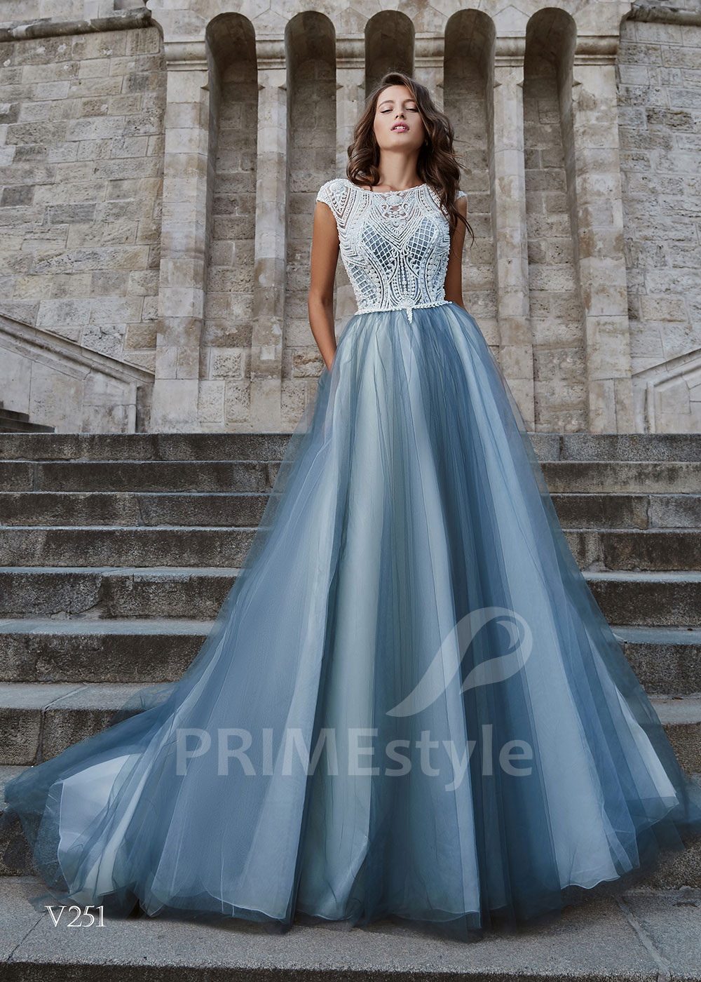 Tylové šaty na svadbu LS251