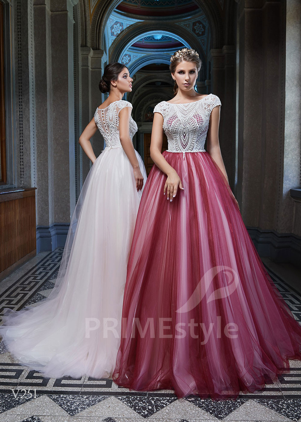 Tylové šaty na svadbu LS251