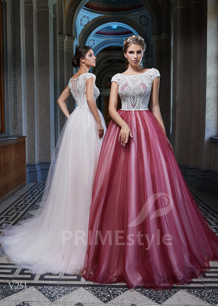 Tylové šaty na svadbu LS251