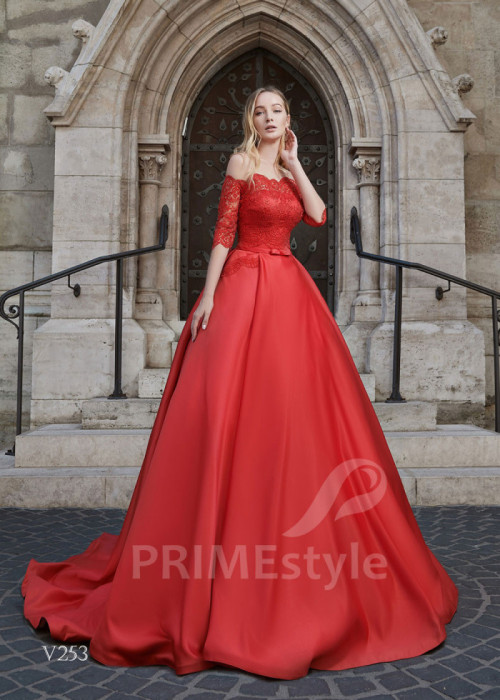 Saténove popolnočné šaty LS253