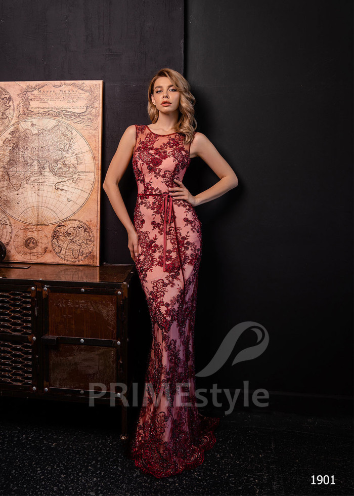 Čipkované šaty na ples LC1901