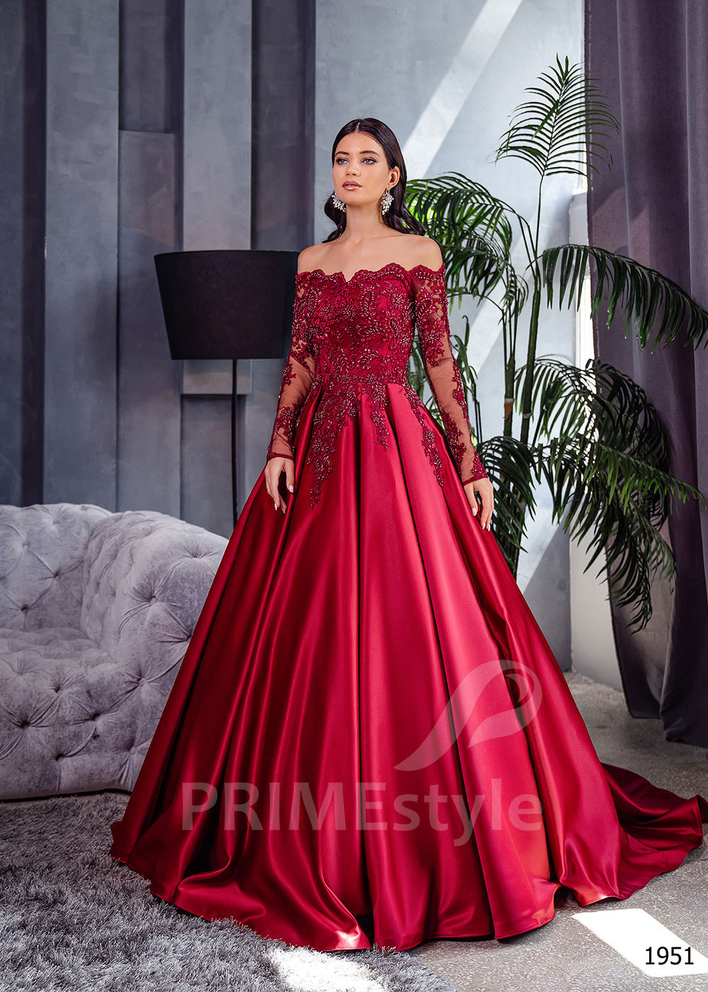 Saténove popolnočné šaty LC1951