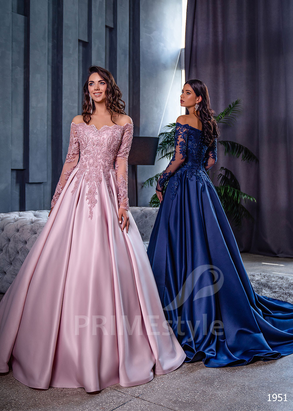 Saténove popolnočné šaty LC1951