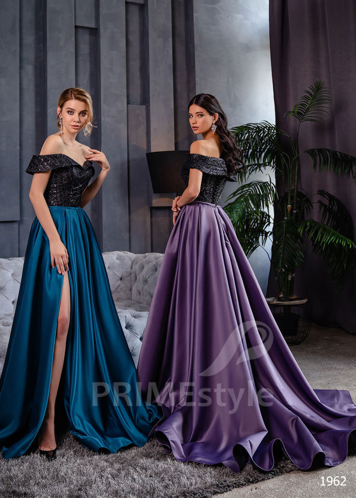 Saténove popolnočné šaty LC1962