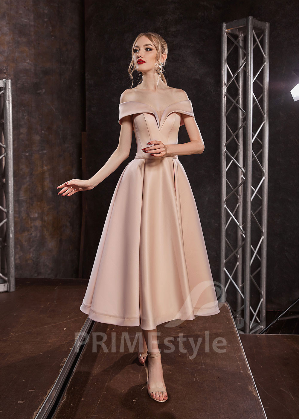 Saténové šaty pre družičky LS418