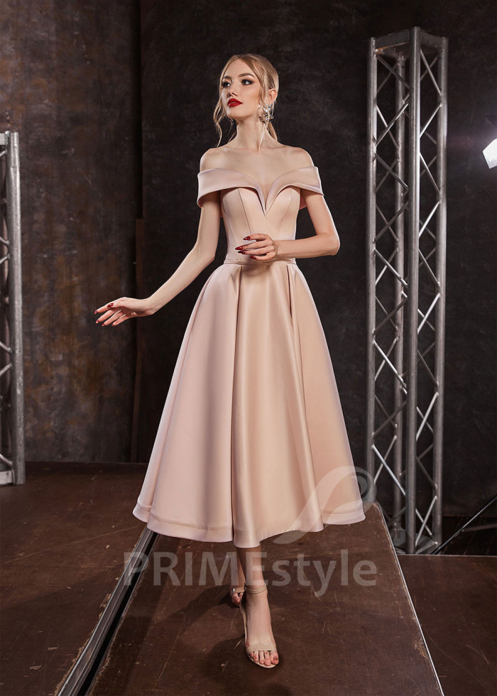 Saténové šaty pre družičky LS418