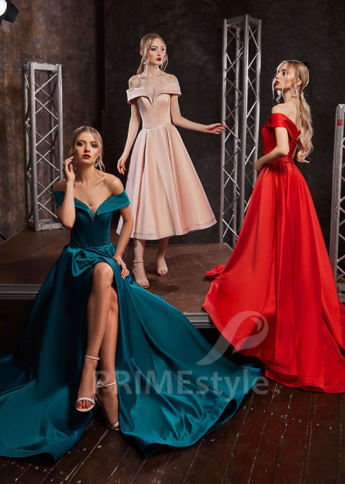 Saténové šaty pre družičky LS418 2