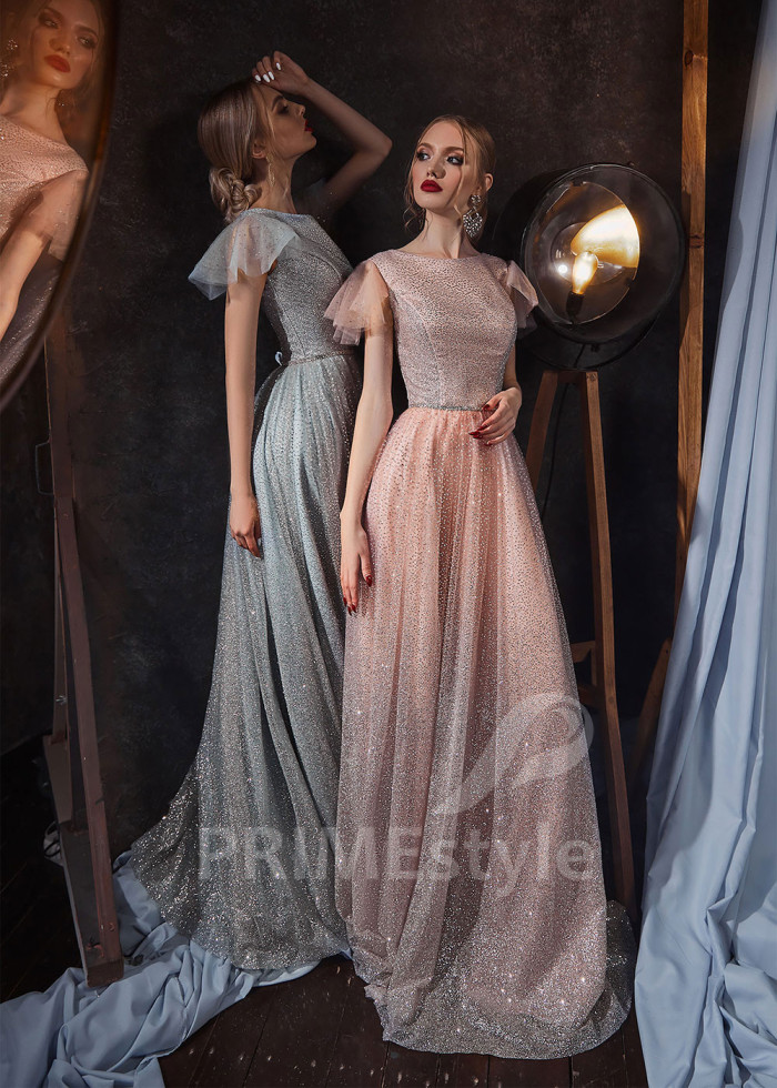 Trblietavé spoločenské šaty LS423