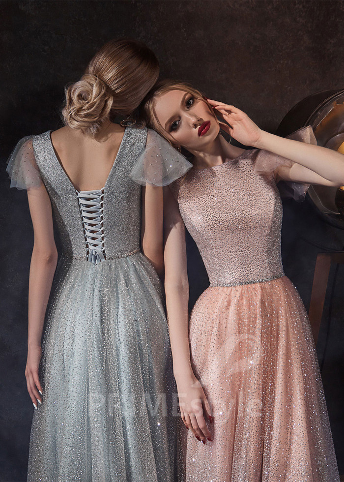 Trblietavé spoločenské šaty LS423