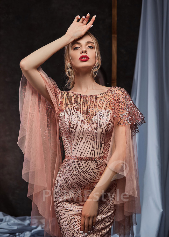 Trblietavé šaty na ples LS424