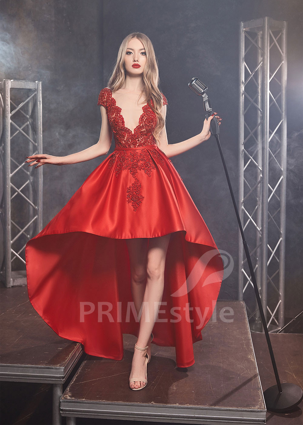 Asymetrické spoločenské šaty LS430