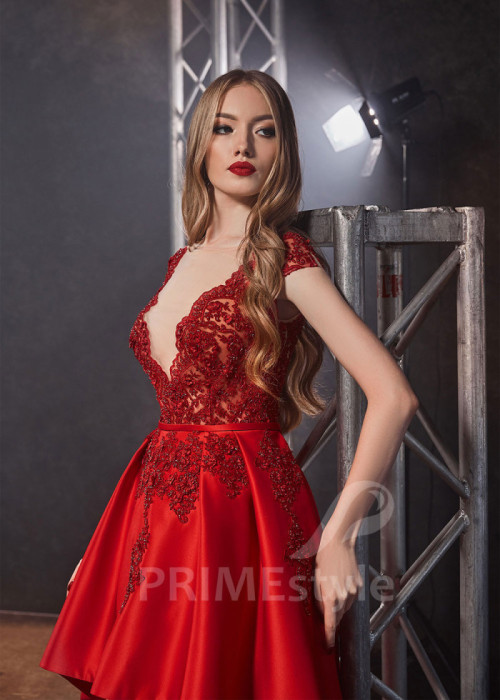 Asymetrické spoločenské šaty LS430 2