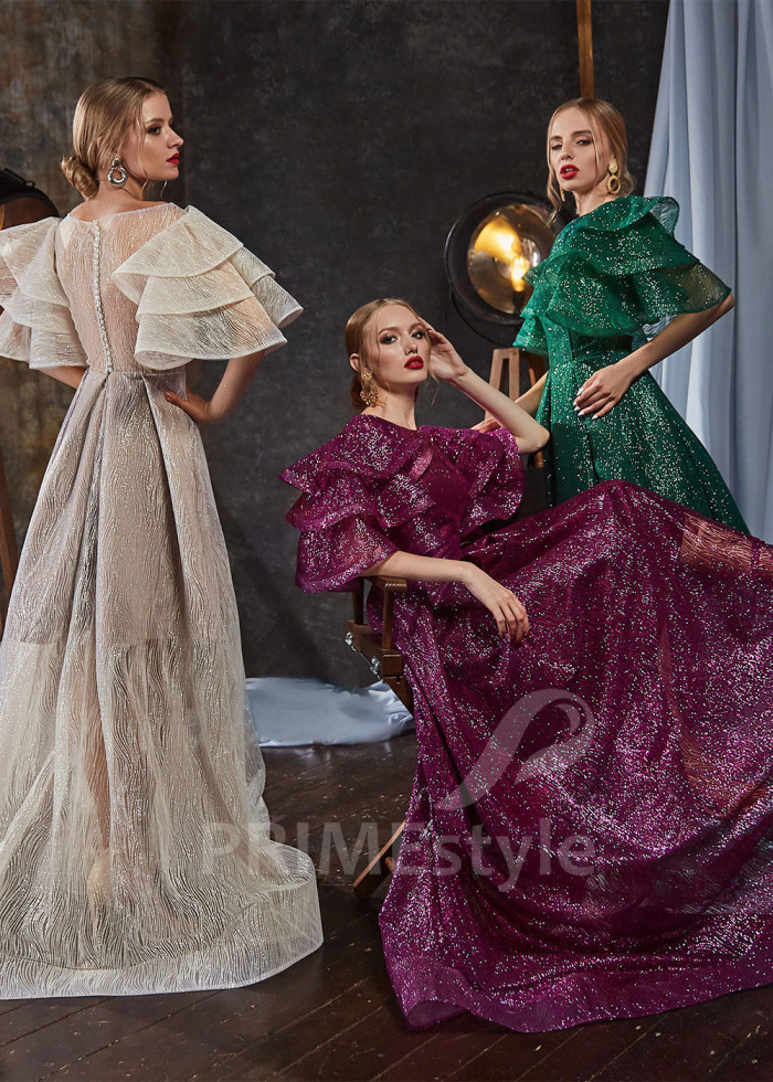 Trblietavé spoločenské šaty LS445