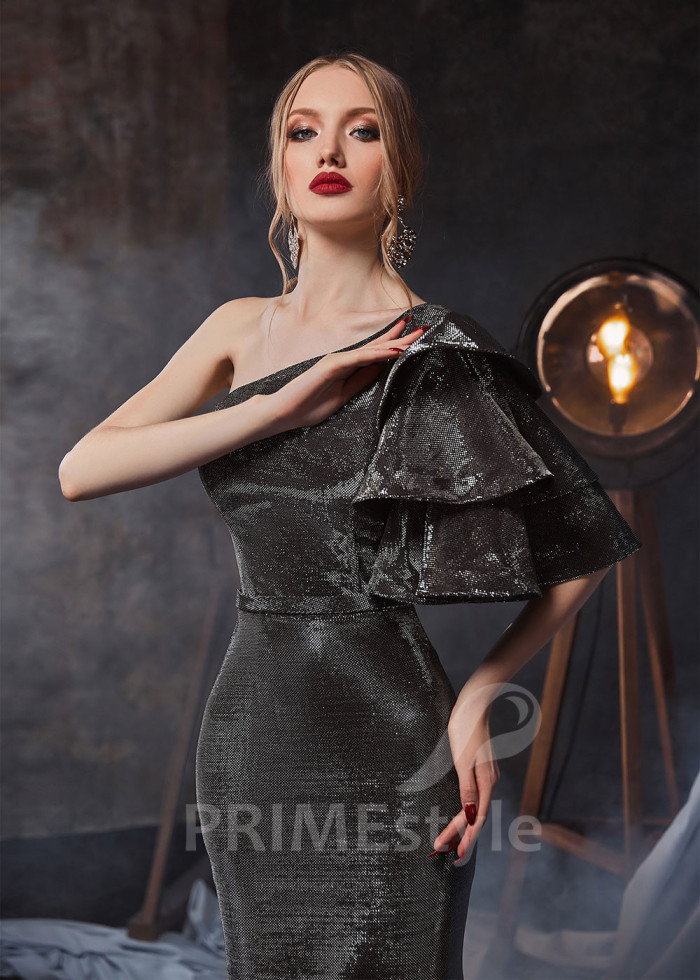 Asymetrické spoločenské šaty LS448