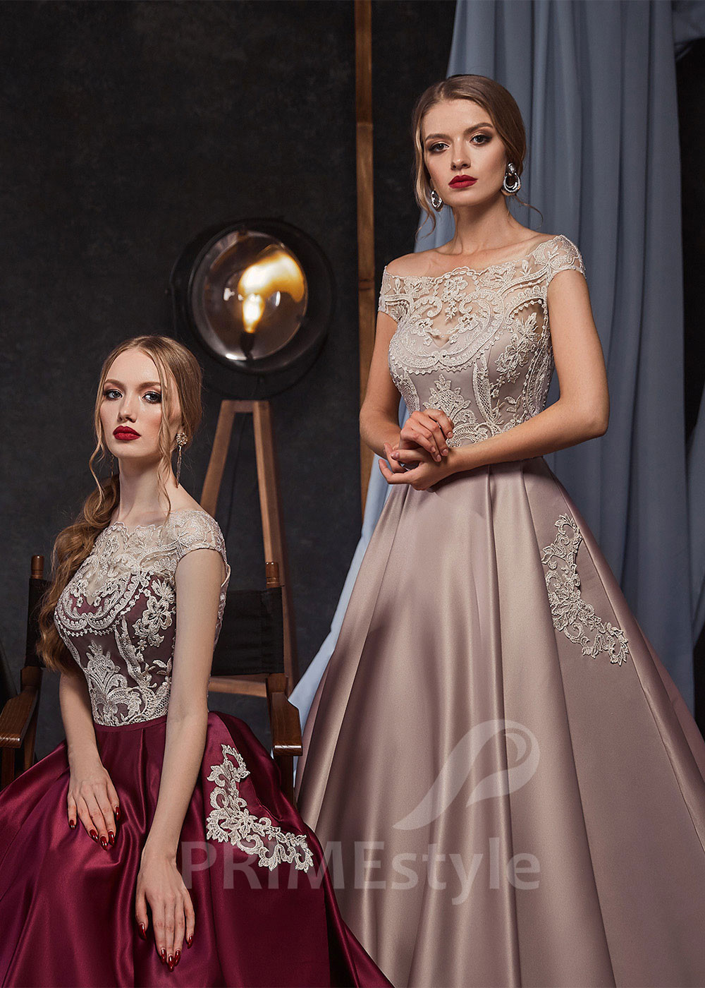 Saténové šaty na svadbu LS449