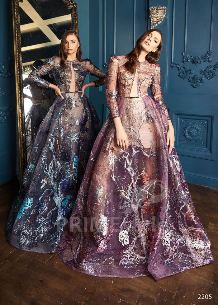 Extravagantné večerné šaty LC2205