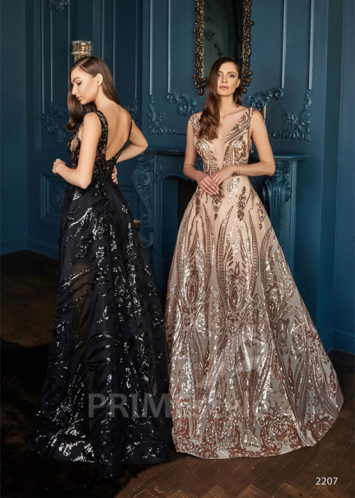 Trblietavé spoločenské šaty LC2207