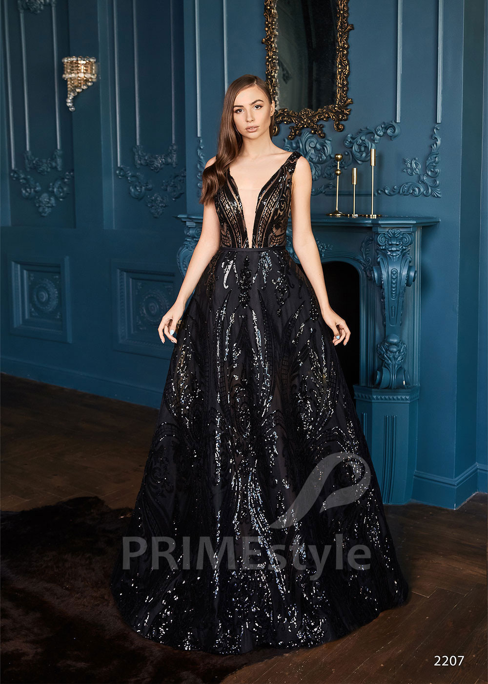 Trblietavé spoločenské šaty LC2207