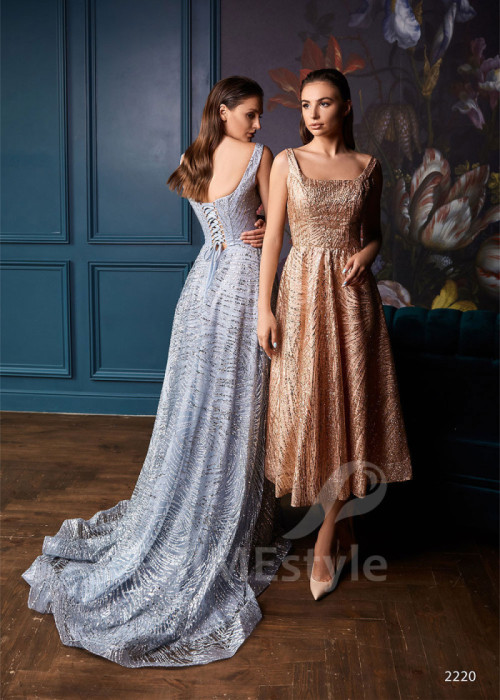 Trblietavé šaty na ples LC2220 2