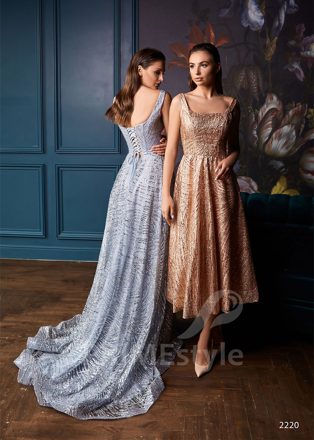Trblietavé šaty na ples LC2220
