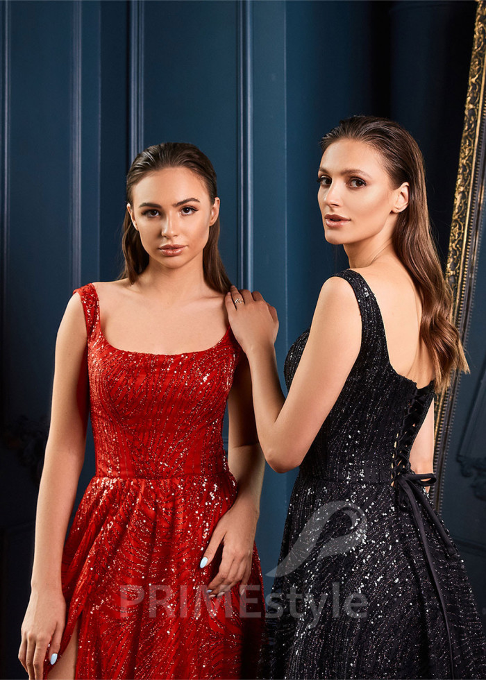 Trblietavé šaty na ples LC2220